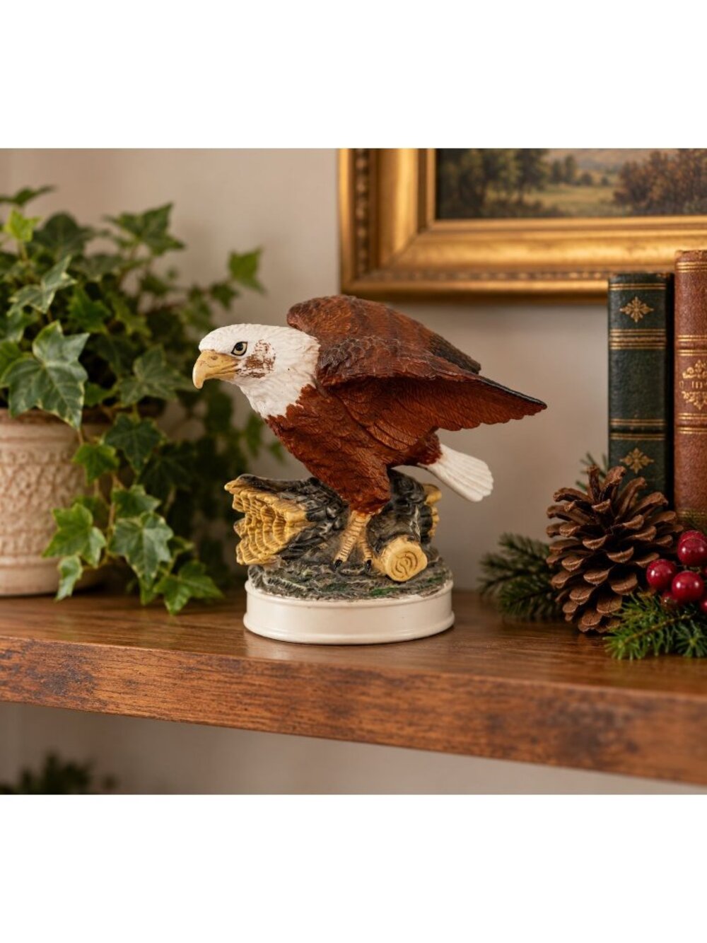 Americana Birds In Flight Collection Bald Eagle Figurine Royal Heritage Vintage